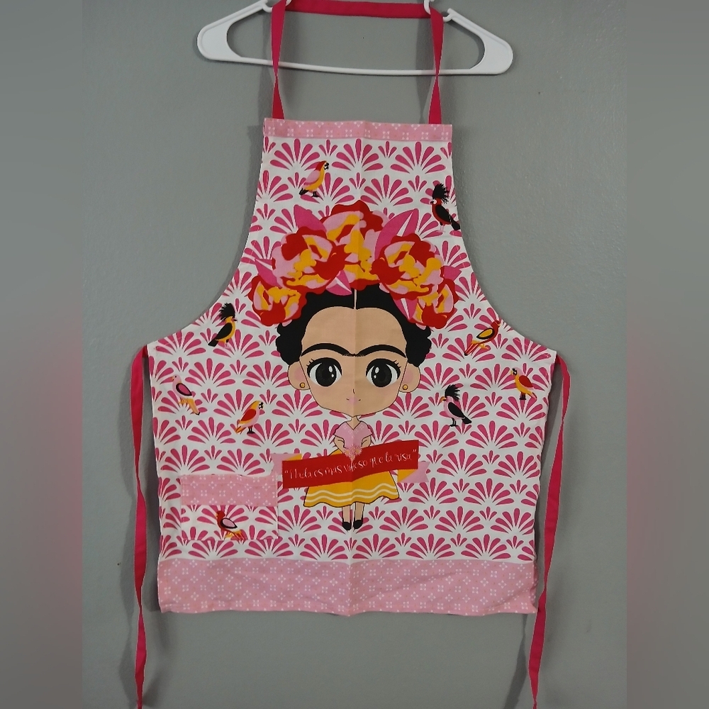 Pink Apron‎ with Frida Design - Picture 5 of 5